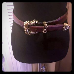 Vicenza Red Leather Women’s Belt - Size 28